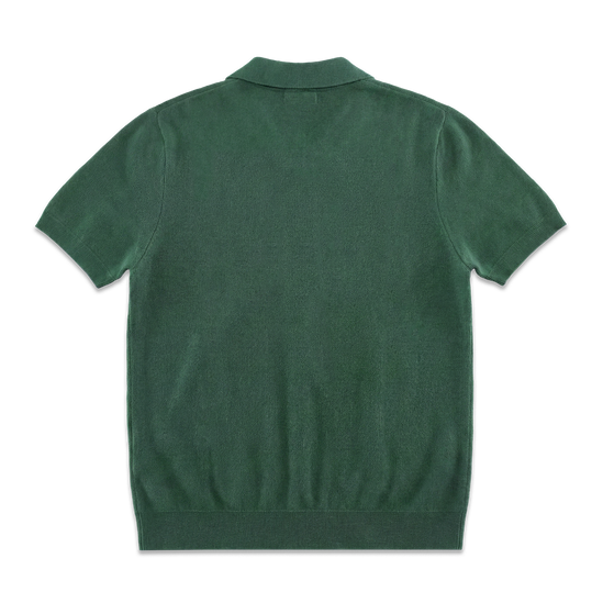 Gallo Knitted V-Neck Polo Green