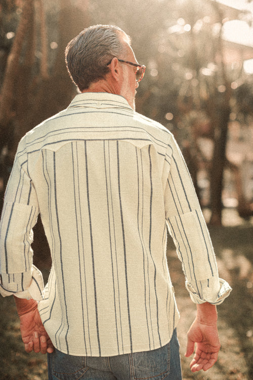 Folsom Western Shirt Raw / Black Stripe | Mens Shirt