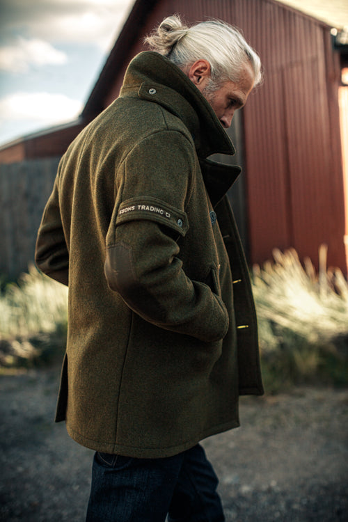 Dress Coat Racing Green Peacoat Olive Green Peacoat Three Quarter Double Breasted Overcoat Wool Topcoat By Dress Coat Racing Green Peacoat Olive Green Peacoat Three Quarter Double Breasted Overcoat Wool Topcoat By