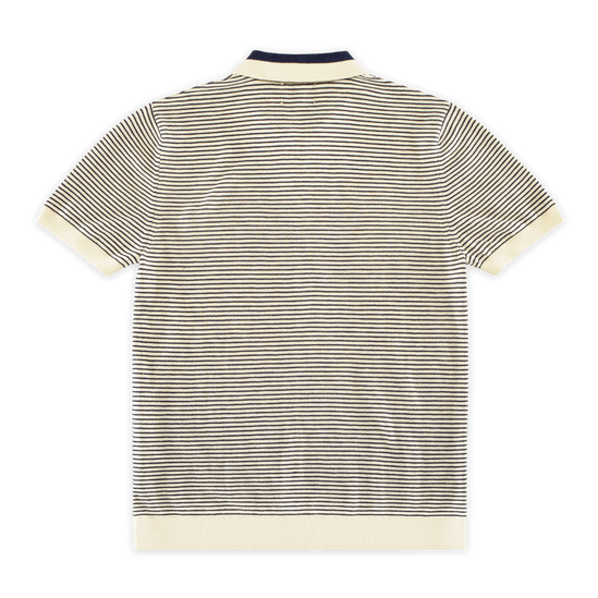 Oban Stripe Polo Navy/ Raw