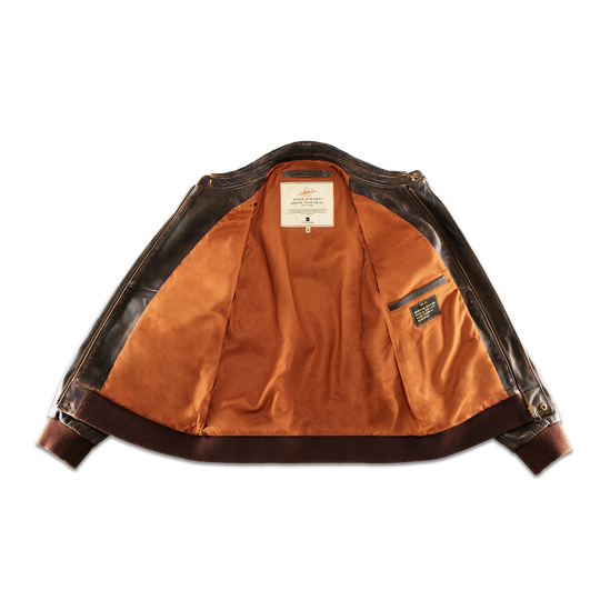 McQueen A2 Leather Jacket Brown
