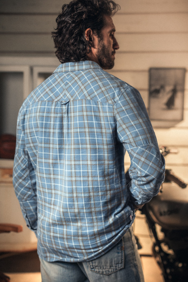 McQueen Stockman Shirt Blue Check | Men's Shirts | &SONS