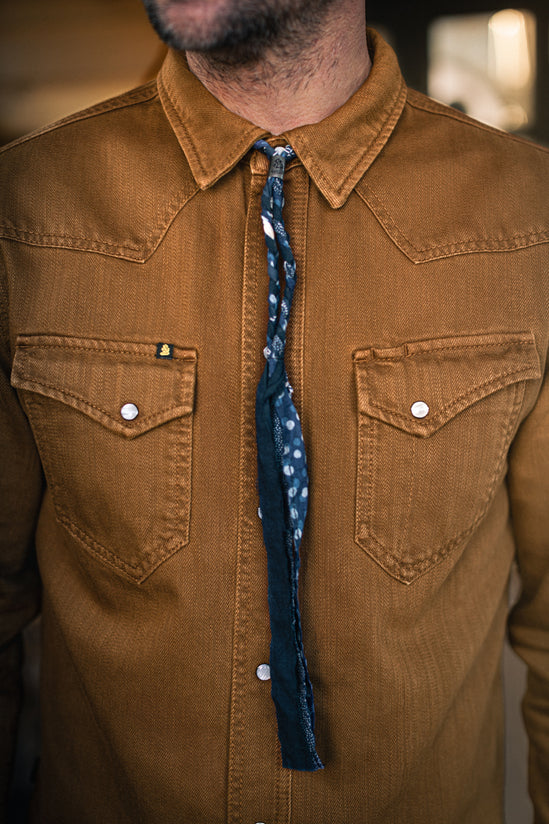 &SONS Buta Braided Bandana Blue
