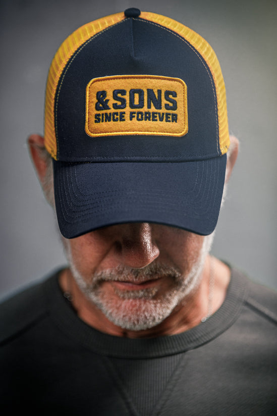 &SONS Since Forever Trucker Cap Navy/Yellow