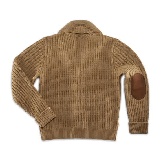 McQueen Lombard Shawl Collar Cardigan Tan
