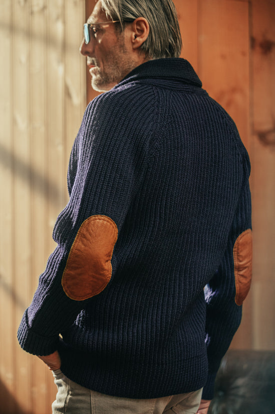 Pioneer British Wool Cardigan Navy