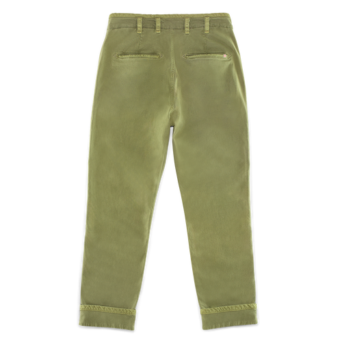 Grant Pleat Front Chino Olive Green