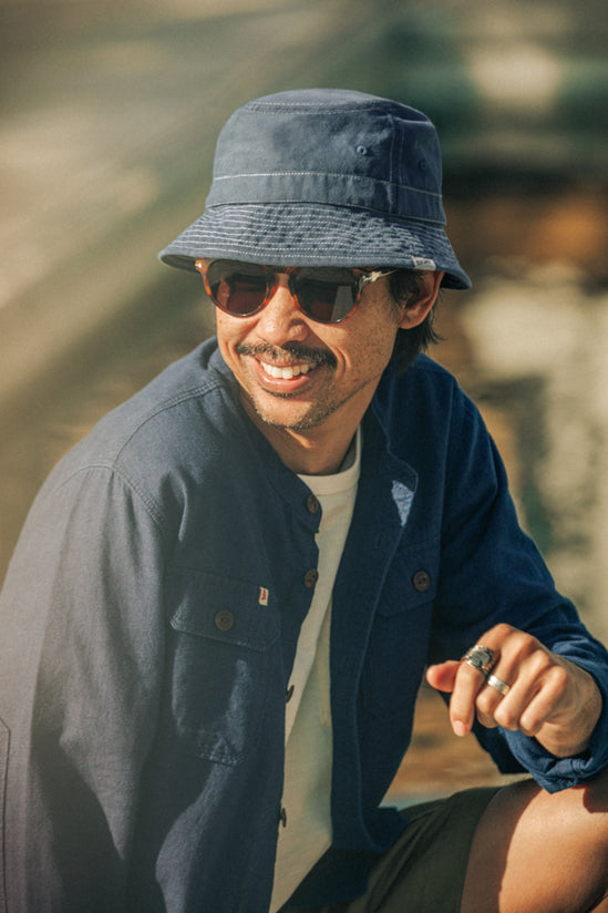 Drew Bucket Hat  Blue