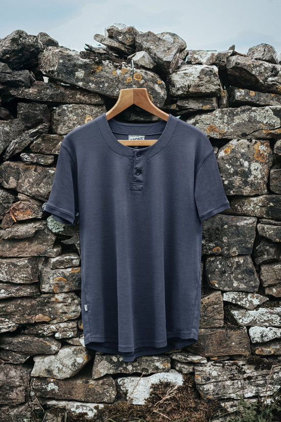 Bluesand Short Sleeve Henley Navy