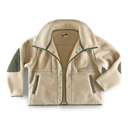Damsons Borg Fleece Jacket Natural