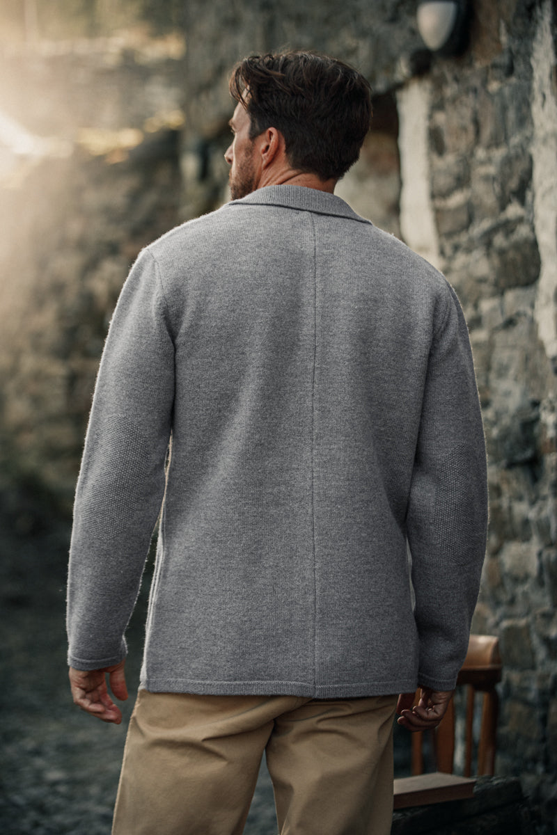 Denton Merino Wool Blazer Grey Marl | Men's Blazer | &SONS