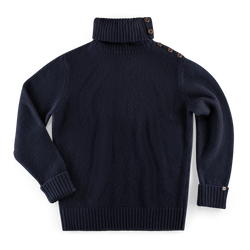 &SONS Ahab Submariner Rollneck Jumper Navy
