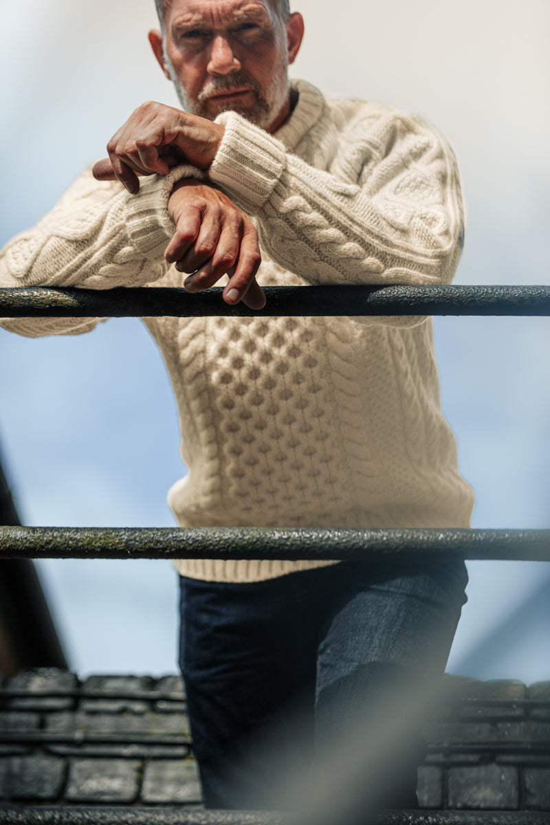 &SONS Clyde Knit Jumper Ecru – www.andsons.us