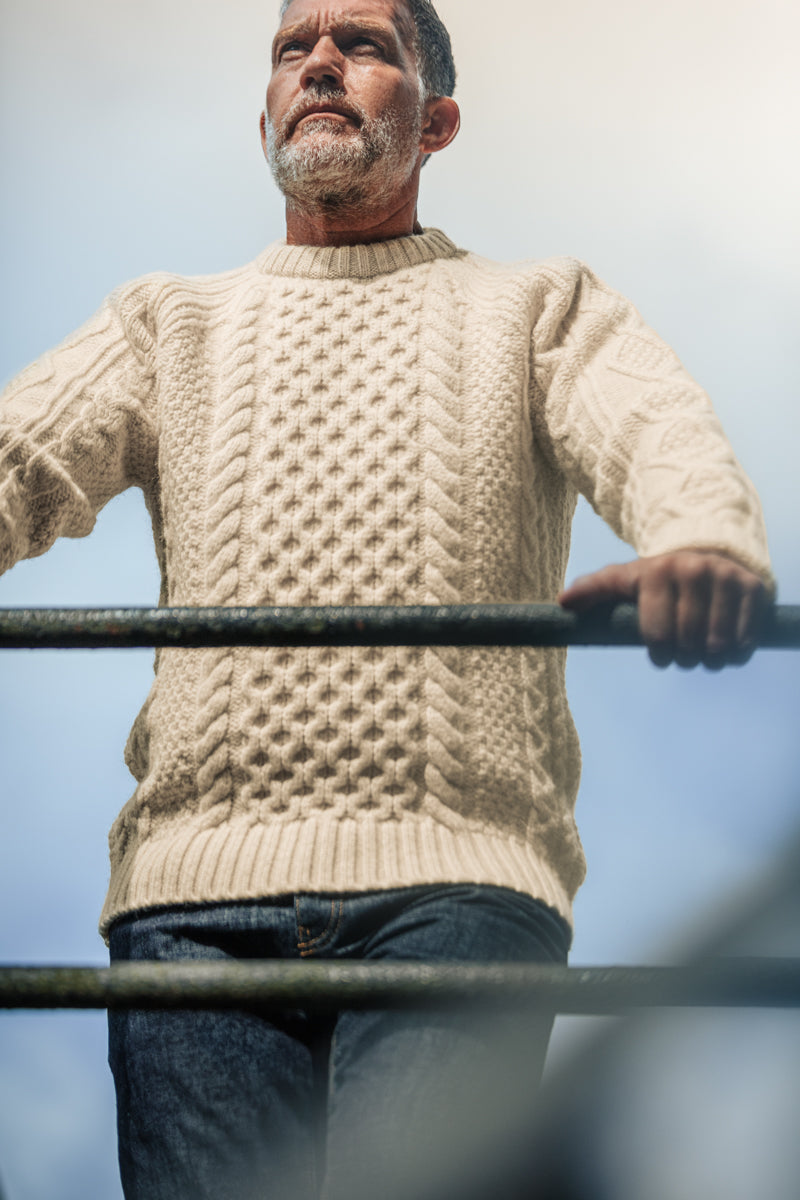 &SONS Clyde Knit Jumper Ecru – www.andsons.us &SONS Clyde Knit Jumper Ecru – www.andsons.us
