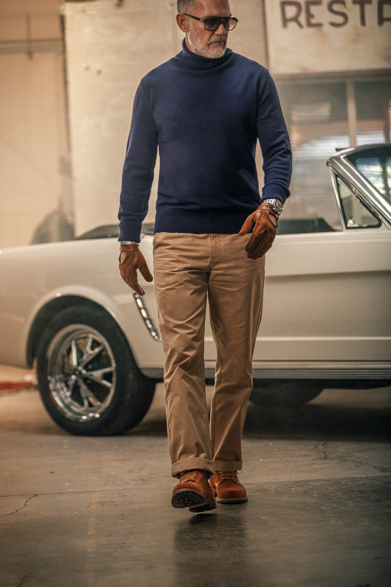 McQueen Taylor Roll Neck Knit Navy