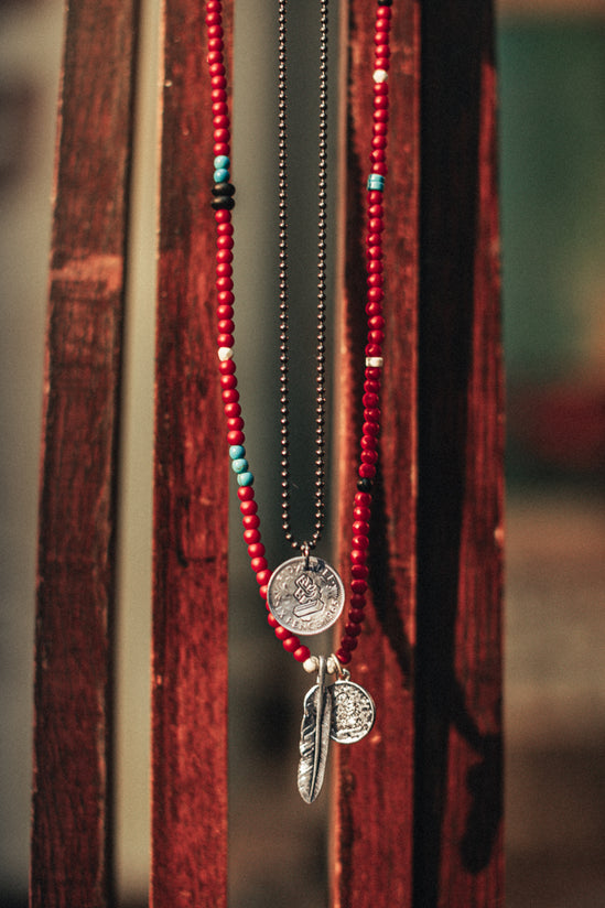 Big Sky Necklace Red/Silver