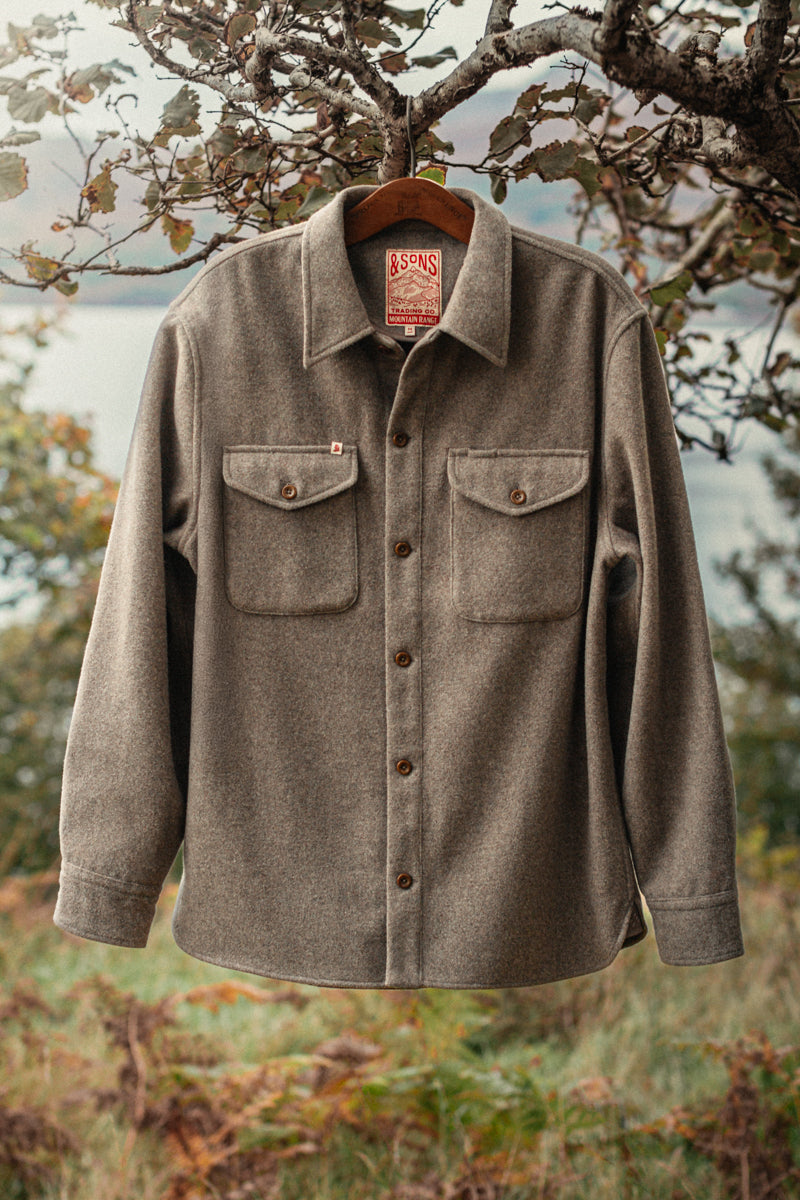 Home Wool Overshirt Fawn