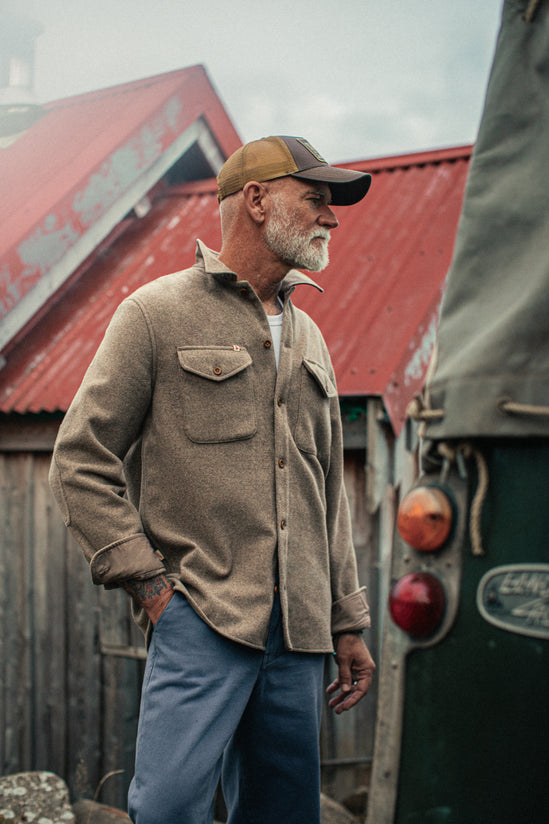 Home Wool Overshirt Fawn