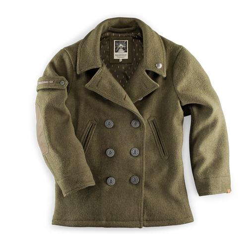 &SONS Boardwalk Peacoat Army Green | Men's Coats | &SONS