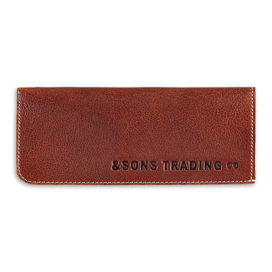 &SONS Pouch Glasses Case Brown