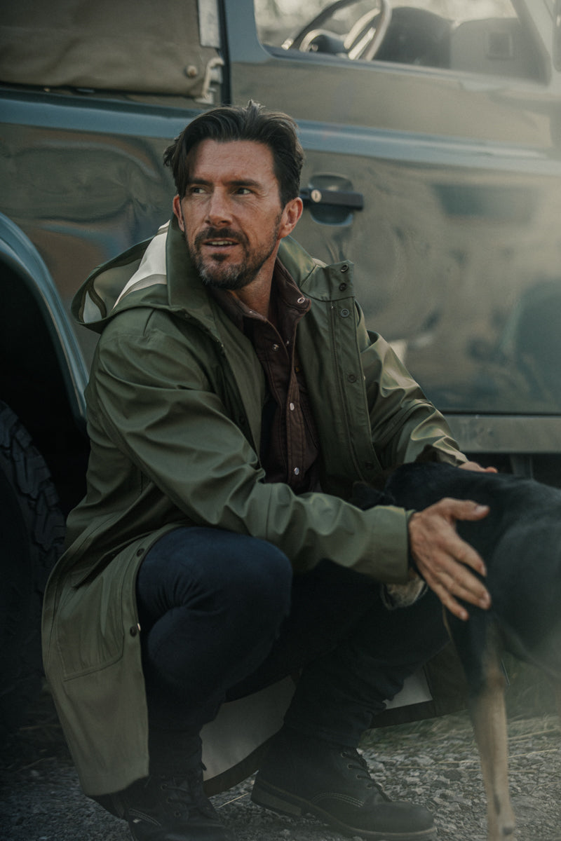Ark Raincoat Green | Men's Raincoats | &SONS