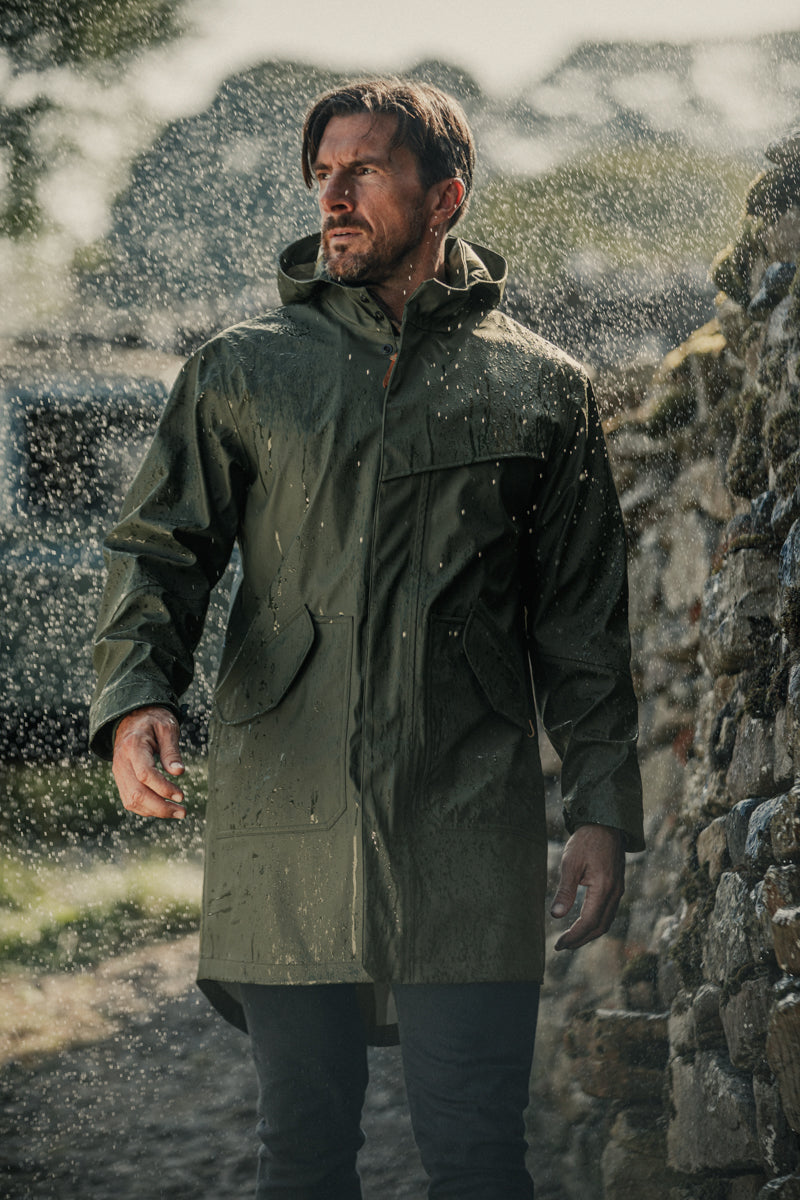 Ark Raincoat Green | Men's Raincoats | &SONS