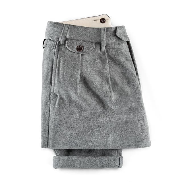 【SUNSEA】18AW POLYYS WOOL PANTS グレー Mid Grey Straight Leg Pants in Pure S120's Wool Flannel