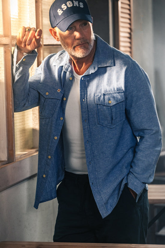 Coast Long Sleeve Shirt Blue Chambray