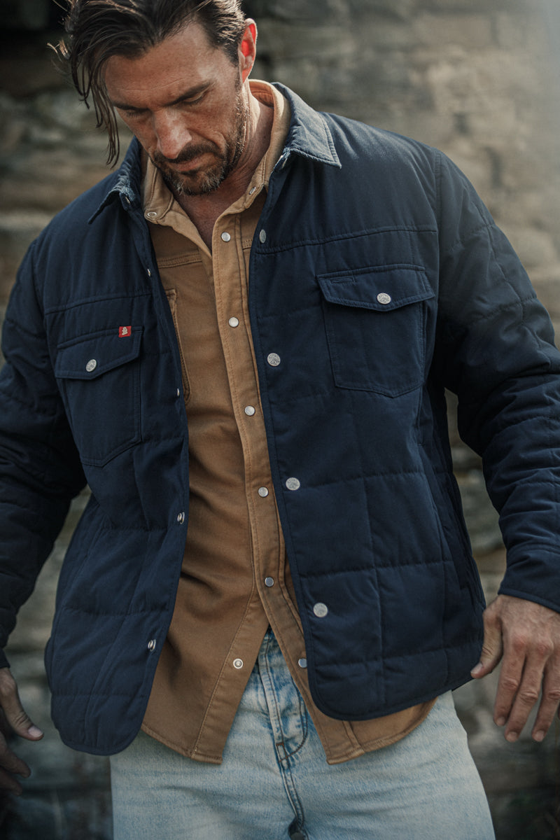 Denver Quilted Shirt Navy