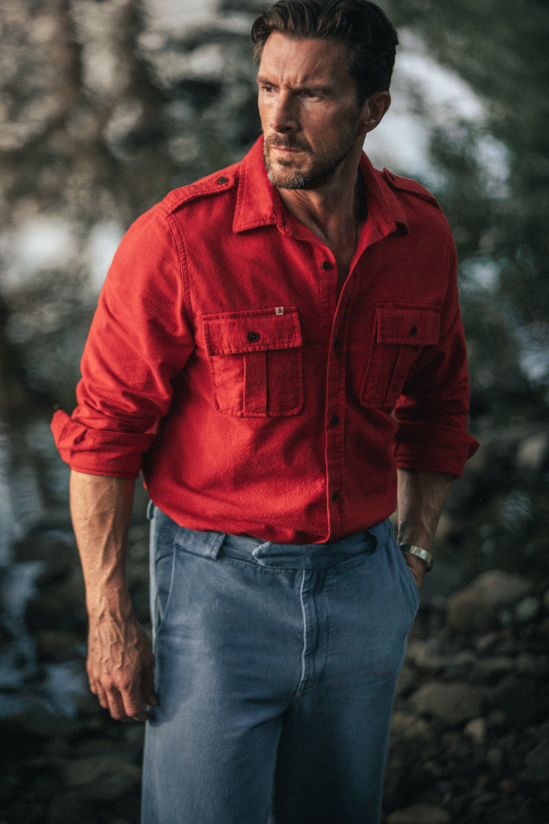 ARCHIVIO レッドシャツ サイズ48 Gabriel Shirt Red