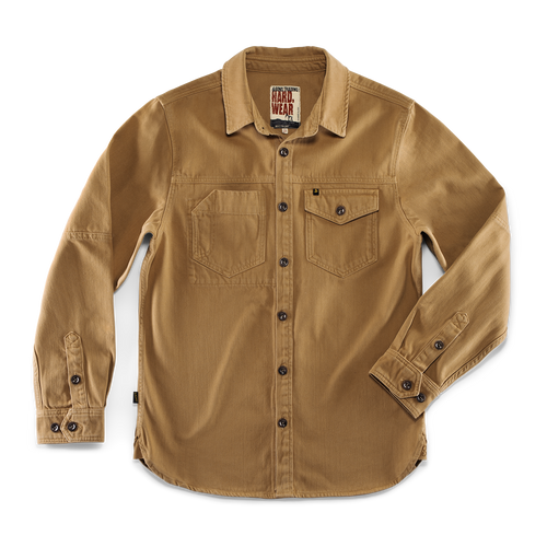 tan dress shirts Hisdern Champagne Cloud Stretch Dress Shirt for Corporate Workwear L