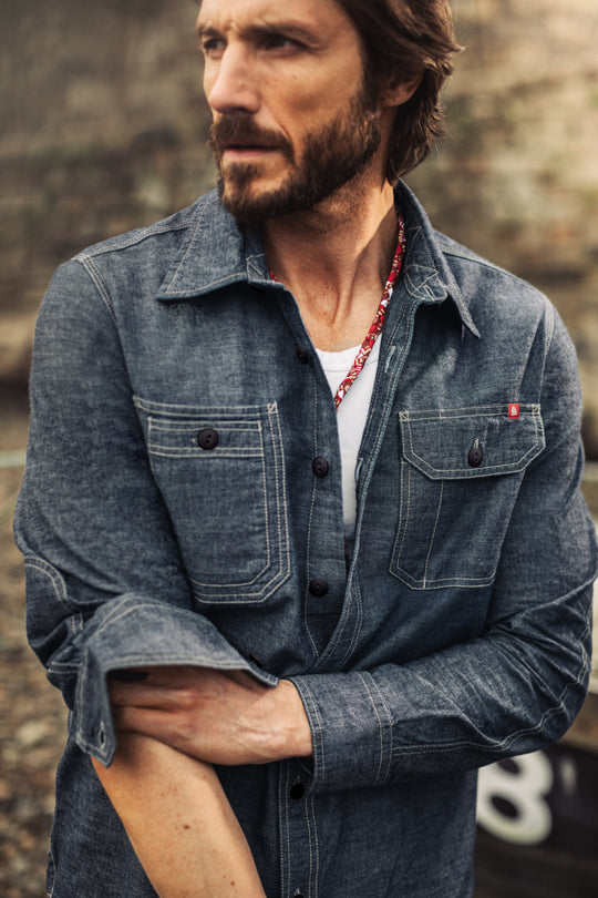 Luke Shirt Dark Chambray