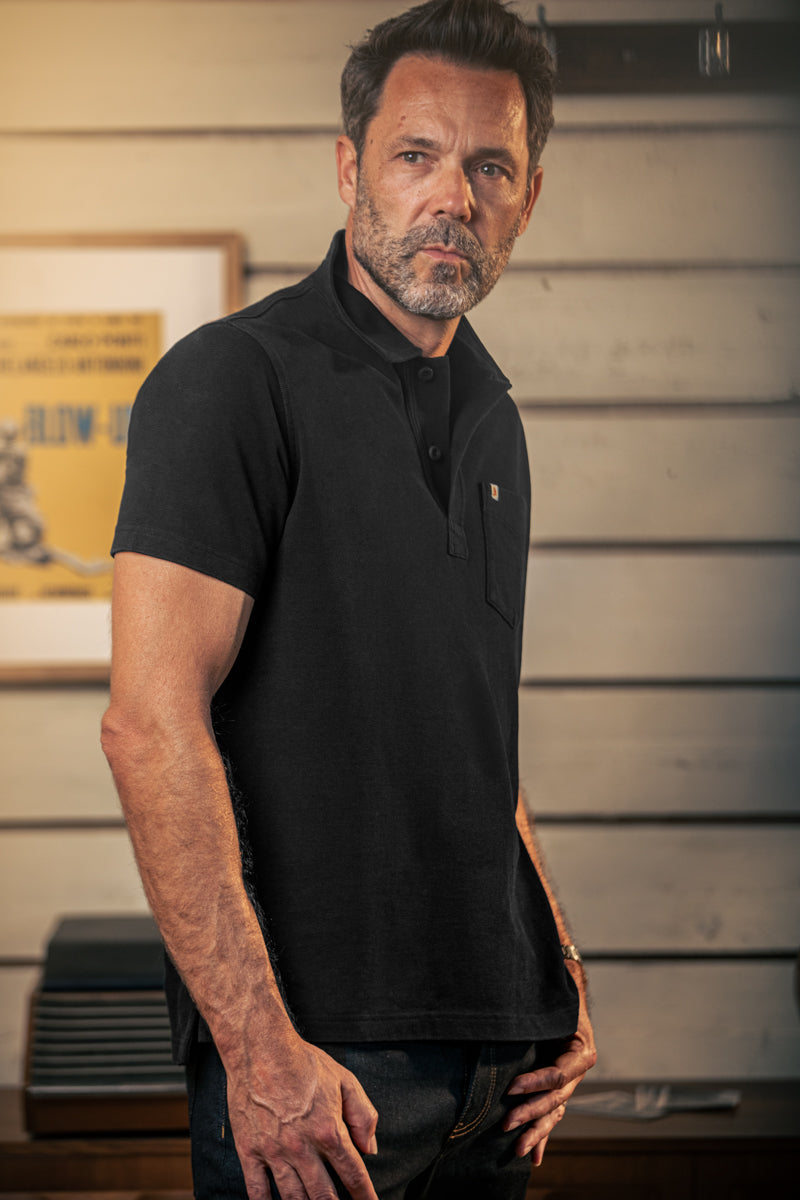 Kennedy Pique Polo Black