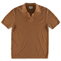 &SONS Rialto Knitted Polo Tan