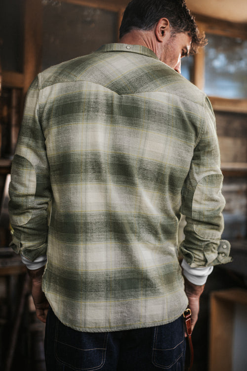 &SONS River Green Western Shirt XL Men's