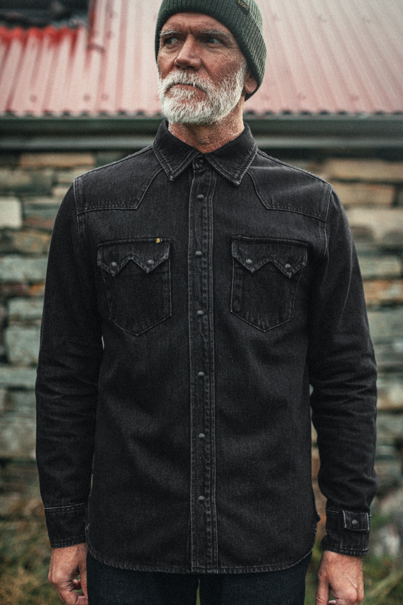 Saw Tooth Shirt Black | Men's Shirts | &SONS
