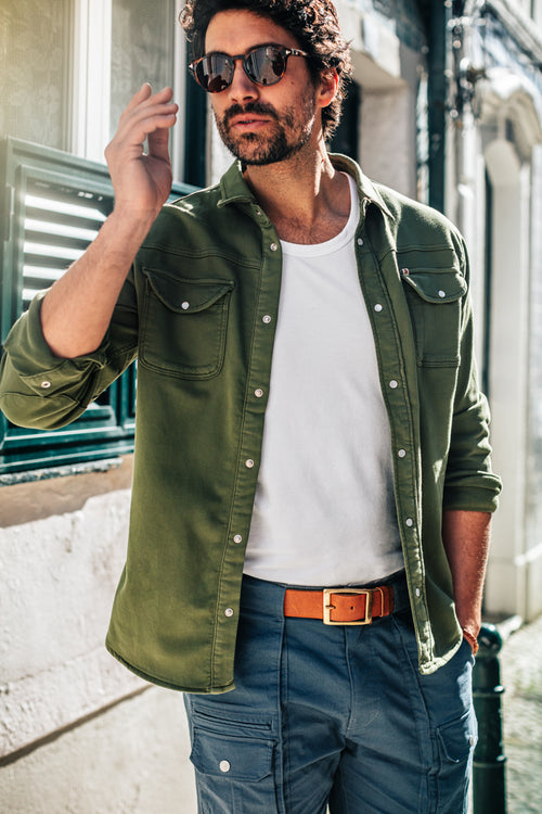 &SONS Sunday Shirt Army Green XL &SONS Sunday Shirt Army Green XL