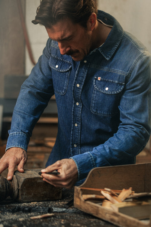 &SONS Sunday Shirt Denim Medium