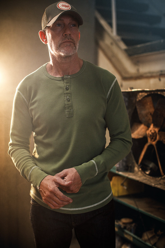 Elder Henley Long Sleeve 3 Pack – Raw/Black/Green