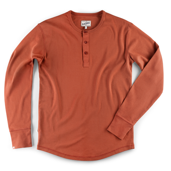 &SONS The New Elder Henley Shirt Auburn
