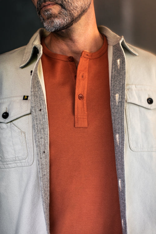 &SONS The New Elder Henley Shirt Auburn XL
