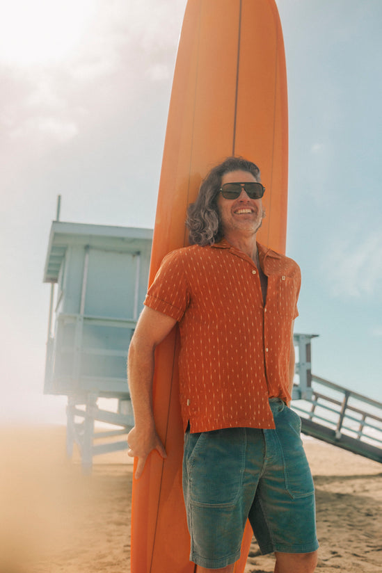 Del Rey Ikat Shirt Burnt Orange