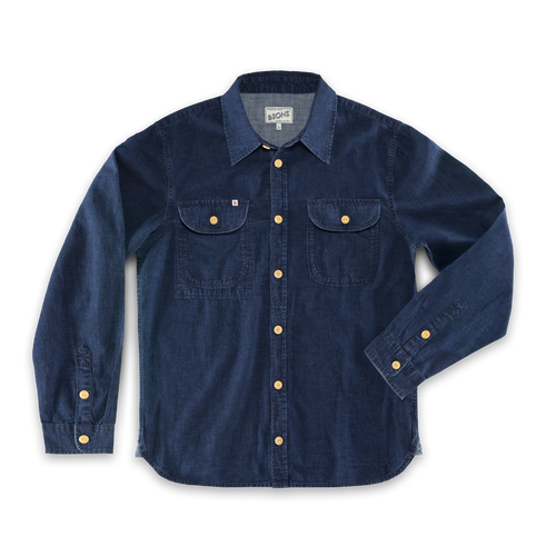 Handley Shirt Indigo | Men's Denim Shirt | &SONS Handley Shirt Indigo | Men's Denim Shirt | &SONS