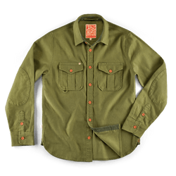 &SONS Lichen Moleskin Shirt Army Green