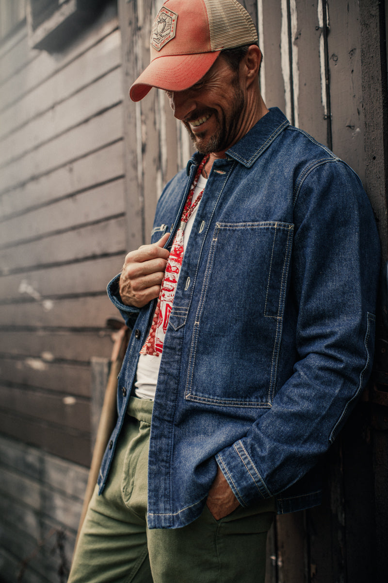 トップス AiE Denim Painter Shirt Made in USA Painter Shirt Indigo | Men's Shirts | &SONS