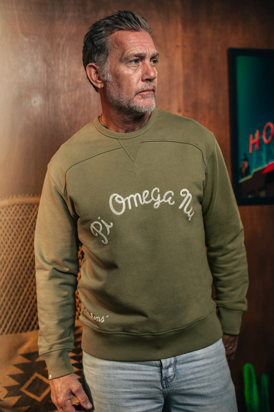 Pi Omega Sweatshirt Olive Green