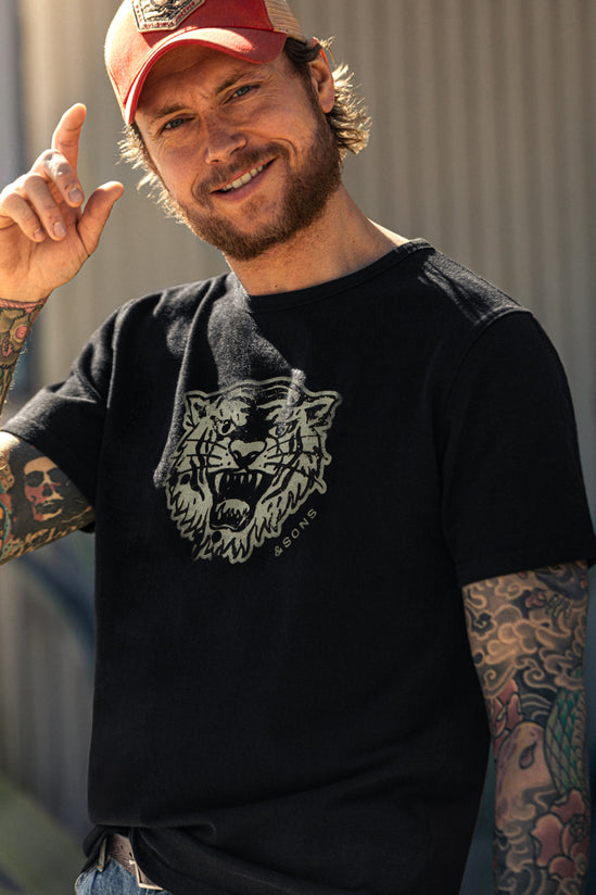 Tiger Head T-Shirt Black