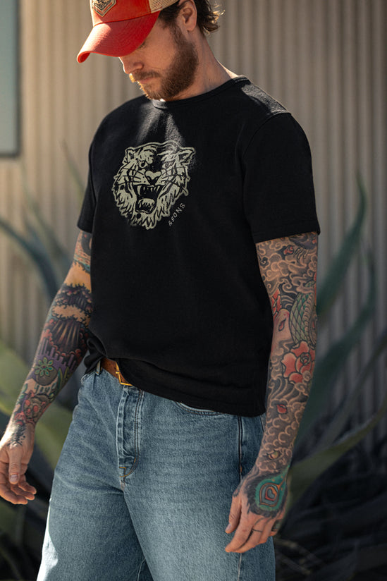 Tiger Head T-Shirt Black