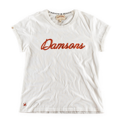 Damsons Red Logo T-Shirt White