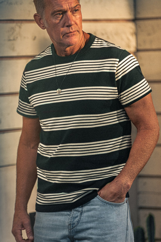 McQueen Burbank Stripe T-Shirt Black/White